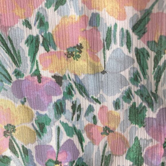 Banana Republic Women's Floral Ruffle Midi Dress Size M Demure Feminine Fairy - Picture 10 of 10